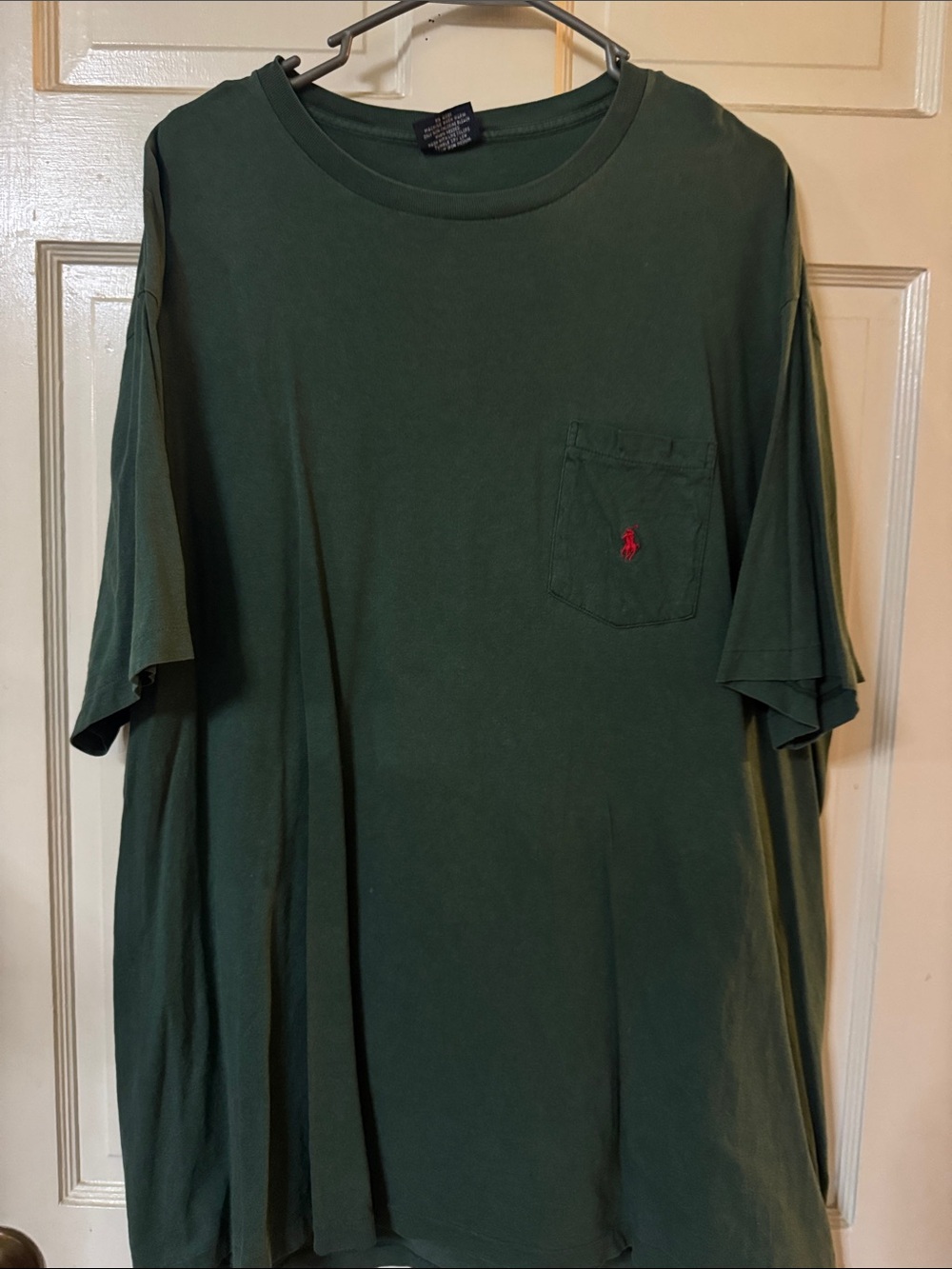 Polo by Ralph Lauren Dark Green Short Sleeve Pocket Tee with Red Pony